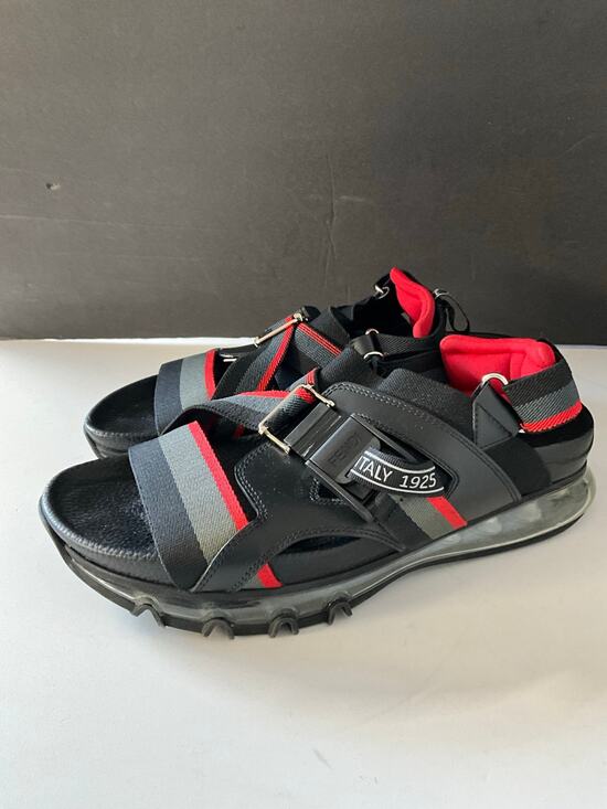 Fendi Roma Air Sole Trekking Sandals Black Red Gray Size 42 Italy main image 12